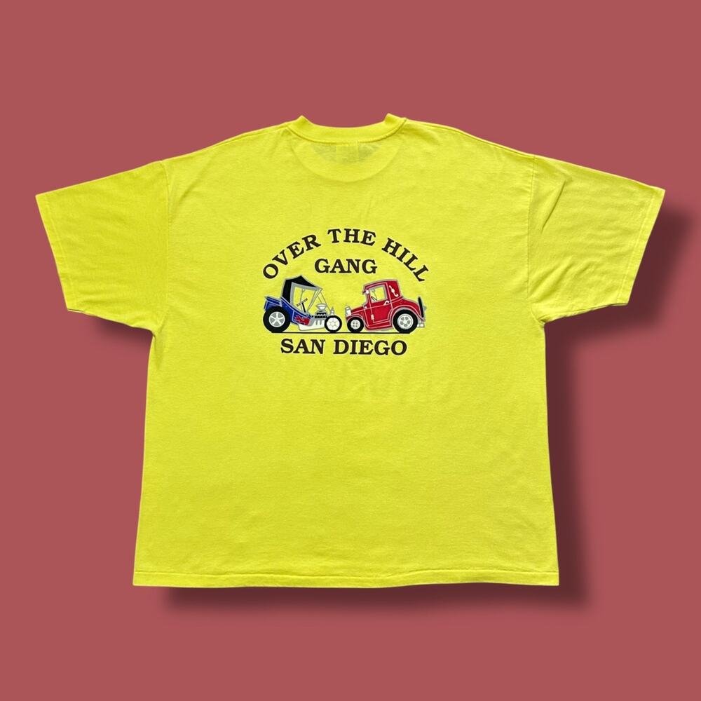 Vintage Over The Hill Gang San Diego Shirt Hot Rods Car Racing Graphic Tee 2X